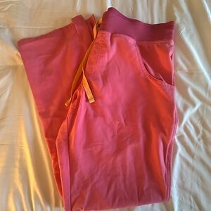 Figs Women's Neon Pink Scrub Pants